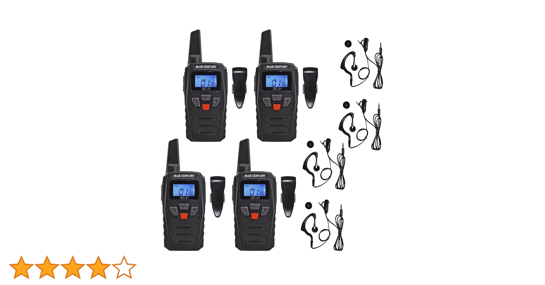 BLUE CENTURY トランシーバー BC-21 新品　4つ 4台セット（2箱） 安心の公式直販サイト！BLUE CENTURY 国内